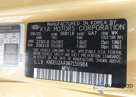 2021 Kia Seltos S from USA, damaged, VIN KNDEU2AA1M7150984